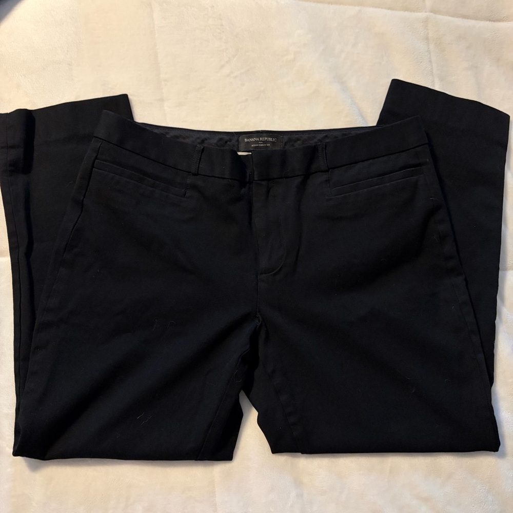 Banana Republic Women's Sloan Curvy Fit Trousers Black Pants Dress Work - Picture 2 of 7